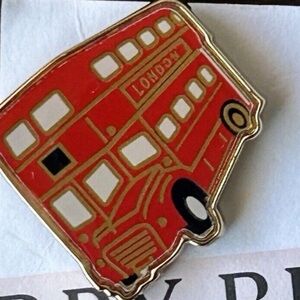 Burberry | Limited Edition Double Decker London Bus Collectible Pin in Red